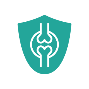 Bone joint within shield