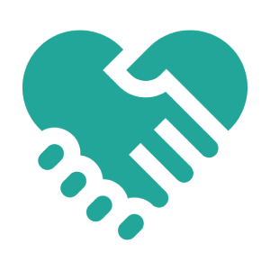 Heart shape handshake